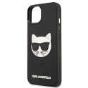Etui Karl Lagerfeld 3D Rubber Choupette na iPhone 13 mini - czarne