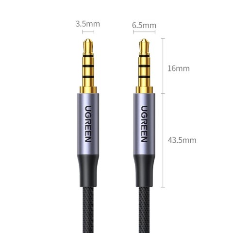 Kabel Ugreen AV183 20785 mini jack 3.5mm / mini jack 3.5mm 3m - szary Kabel Ugreen AV183 20785 mini jack 3.5mm / mini jack 3.5mm 3m - szary