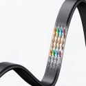 Kabel Ugreen NW102 50180 płaski sieciowy LAN Ethernet Cat. 6 15m - czarny