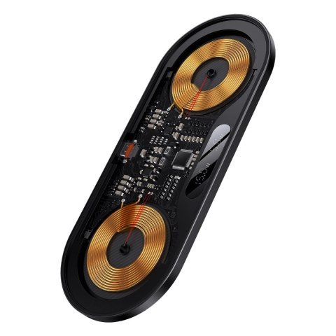 Baseus Digital LED Display podwójna ładowarka bezprzewodowa z cyfrowym wyświetlaczem 20W czarny (WXSX010101) Baseus Digital LED Display podwójna ładowarka bezprzewodowa z cyfrowym wyświetlaczem 20W czarny (WXSX010101)
