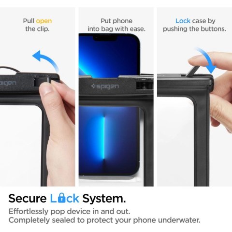 Etui Spigen Spigen Aqua Shield A601 wodoodporne IPX8 - czarne 2 szt. Etui Spigen Spigen Aqua Shield A601 wodoodporne IPX8 - czarne 2 szt.