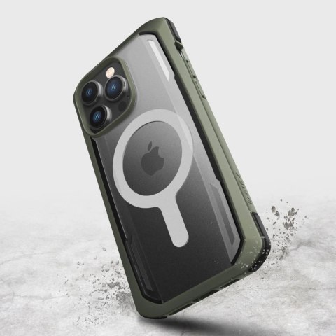 Raptic X-Doria Secure Case etui iPhone 14 Pro Max z MagSafe pancerny pokrowiec zielony Raptic X-Doria Secure Case etui iPhone 14 Pro Max z MagSafe pancerny pokrowiec zielony