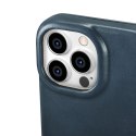 ICarer CE Oil Wax Premium Leather Folio Case skórzane etui iPhone 14 Pro Max z klapką magnetyczne MagSafe niebieski (AKI14220708
