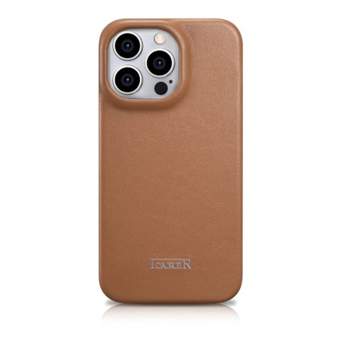 ICarer CE Premium Leather Folio Case skórzane etui iPhone 14 Pro Max z klapką magnetyczne MagSafe brązowy (WMI14220716-BN) ICarer CE Premium Leather Folio Case skórzane etui iPhone 14 Pro Max z klapką magnetyczne MagSafe brązowy (WMI14220716-BN)
