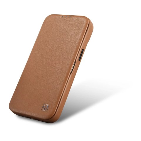 ICarer CE Premium Leather Folio Case skórzane etui iPhone 14 Pro Max z klapką magnetyczne MagSafe brązowy (WMI14220716-BN) ICarer CE Premium Leather Folio Case skórzane etui iPhone 14 Pro Max z klapką magnetyczne MagSafe brązowy (WMI14220716-BN)