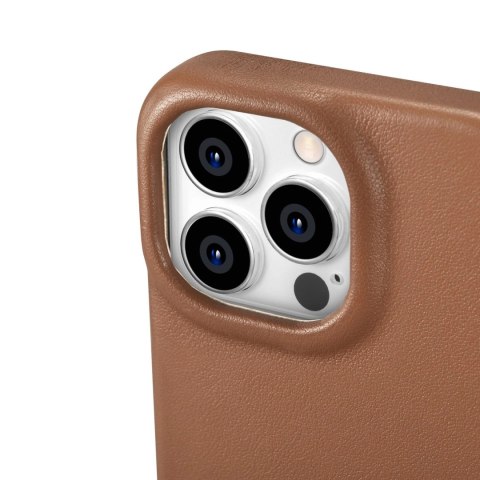 ICarer CE Premium Leather Folio Case skórzane etui iPhone 14 Pro Max z klapką magnetyczne MagSafe brązowy (WMI14220716-BN) ICarer CE Premium Leather Folio Case skórzane etui iPhone 14 Pro Max z klapką magnetyczne MagSafe brązowy (WMI14220716-BN)