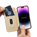 ICarer CE Premium Leather Folio Case skórzane etui iPhone 14 Pro Max z klapką magnetyczne MagSafe brązowy (WMI14220716-BN)