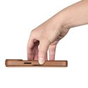 ICarer CE Premium Leather Folio Case skórzane etui iPhone 14 Pro Max z klapką magnetyczne MagSafe brązowy (WMI14220716-BN)