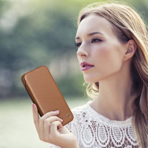 ICarer CE Premium Leather Folio Case skórzane etui iPhone 14 Pro Max z klapką magnetyczne MagSafe brązowy (WMI14220716-BN) ICarer CE Premium Leather Folio Case skórzane etui iPhone 14 Pro Max z klapką magnetyczne MagSafe brązowy (WMI14220716-BN)