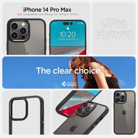 Etui Spigen Ultra Hybrid na iPhone 14 Pro Max - czarny mat Etui Spigen Ultra Hybrid na iPhone 14 Pro Max - czarny mat