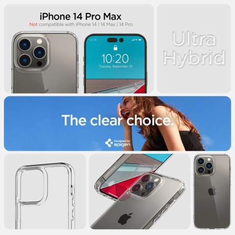 Etui Spigen Ultra Hybrid na iPhone 14 Pro Max - przezroczyste Etui Spigen Ultra Hybrid na iPhone 14 Pro Max - przezroczyste
