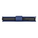 ICarer Wallet Case 2in1 etui iPhone 14 Pro Max skórzany pokrowiec z klapką Anti-RFID niebieski (WMI14220728-BU)