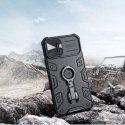 Nillkin CamShield Armor Pro Magnetic Case etui iPhone 14 Plus MagSafe pancerny pokrowiec podstawka ring czarny