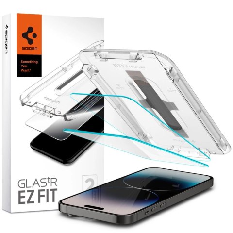 Szkło hartowane Spigen Glas.tR EZ Fit na iPhone 14 Pro - 2 szt. Szkło hartowane Spigen Glas.tR EZ Fit na iPhone 14 Pro - 2 szt.