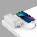 Baseus Bipow powerbank z szybkim ładowaniem 30000mAh 20W biały (Overseas Edition) + kabel USB-A - Micro USB 0.25m biały (PPBD050