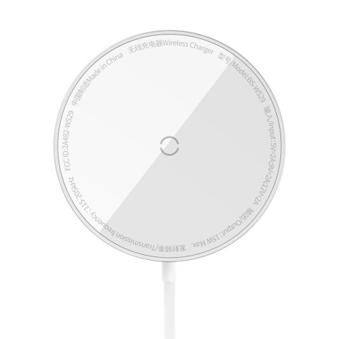 Baseus Simple Mini3 ładowarka indukcyjna 15W srebrny Baseus Simple Mini3 ładowarka indukcyjna 15W srebrny