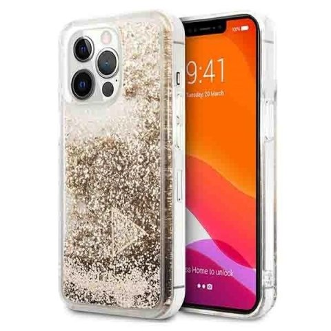 Etui Guess Glitter Charms na iPhone 14 Pro - złote
