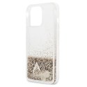 Etui Guess Glitter Charms na iPhone 14 Pro - złote