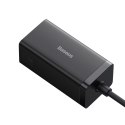 Ładowarka sieciowa GaN5 Baseus CCGP110201 HUB HDMI 2x USB-C / USB-A / HDMI 4K 30Hz 1,5m - czarna + kabel USB-C - USB-C 100W 1m