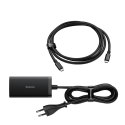 Ładowarka sieciowa GaN5 Baseus CCGP110201 HUB HDMI 2x USB-C / USB-A / HDMI 4K 30Hz 1,5m - czarna + kabel USB-C - USB-C 100W 1m