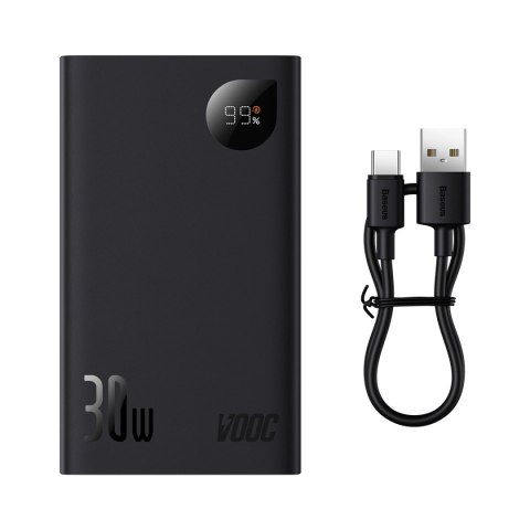 Powerbank Baseus Adaman2 20000mAh 30W 2x USB-A / USB-C PD / QC / SCP / Oppo Super VOOC - czarny Powerbank Baseus Adaman2 20000mAh 30W 2x USB-A / USB-C PD / QC / SCP / Oppo Super VOOC - czarny