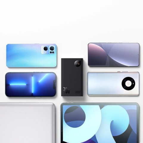 Powerbank Baseus Adaman2 20000mAh 30W 2x USB-A / USB-C PD / QC / SCP / Oppo Super VOOC - czarny Powerbank Baseus Adaman2 20000mAh 30W 2x USB-A / USB-C PD / QC / SCP / Oppo Super VOOC - czarny
