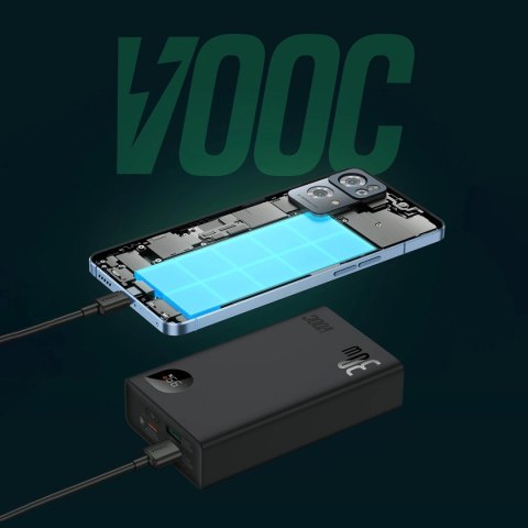 Powerbank Baseus Adaman2 20000mAh 30W 2x USB-A / USB-C PD / QC / SCP / Oppo Super VOOC - czarny Powerbank Baseus Adaman2 20000mAh 30W 2x USB-A / USB-C PD / QC / SCP / Oppo Super VOOC - czarny