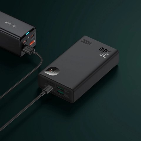 Powerbank Baseus Adaman2 20000mAh 30W 2x USB-A / USB-C PD / QC / SCP / Oppo Super VOOC - czarny Powerbank Baseus Adaman2 20000mAh 30W 2x USB-A / USB-C PD / QC / SCP / Oppo Super VOOC - czarny
