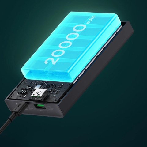 Powerbank Baseus Adaman2 20000mAh 30W 2x USB-A / USB-C PD / QC / SCP / Oppo Super VOOC - czarny Powerbank Baseus Adaman2 20000mAh 30W 2x USB-A / USB-C PD / QC / SCP / Oppo Super VOOC - czarny