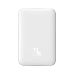 Powerbank Baseus Magnetic Mini 10000mAh USB-C PD 20W / MagSafe 15W - biały + kabel USB-C