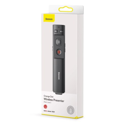 Wskaźnik laserowy Baseus Orange Dot AI z automatyczną transkrypcją głosu, dwoma laserami - szary Wskaźnik laserowy Baseus Orange Dot AI z automatyczną transkrypcją głosu, dwoma laserami - szary