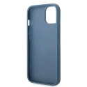 Etui Guess 4G Triangle Logo Cardslot na iPhone 13 mini - niebieskie