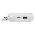Joyroom powerbank 10000mAh Jelly Series 22.5W z wbudowanym kablem Lightning biały (JR-L003)