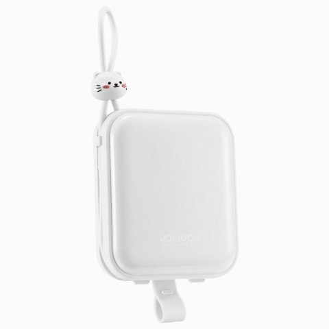 Joyroom powerbank z kablami USB C i Lightning oraz podstawką Cutie Series 10000mAh 22.5W biały (JR-L008) Joyroom powerbank z kablami USB C i Lightning oraz podstawką Cutie Series 10000mAh 22.5W biały (JR-L008)