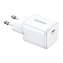 Ładowarka Ugreen Nexode mini CD318 15324 sieciowa GaN 20W USB-C PD 3.0 / QC 4.0 - biała