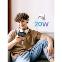 Ładowarka Ugreen Nexode mini CD318 15324 sieciowa GaN 20W USB-C PD 3.0 / QC 4.0 - biała