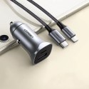 Ładowarka samochodowa Ugreen CD130 USB-A / USB-C 30W - szara