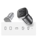 Ładowarka samochodowa Ugreen CD130 USB-A / USB-C 30W - szara