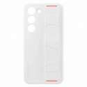 Samsung Silicone Grip Cover etui Samsung Galaxy S23 silikonowy pokrowiec z paskiem na rękę białe (EF-GS911TWEGWW)