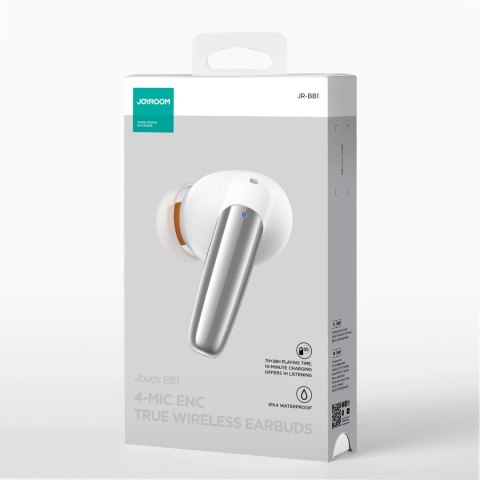 Douszne słuchawki bezprzewodowe Joyroom Jbuds Series JR-BB1 TWS - białe Douszne słuchawki bezprzewodowe Joyroom Jbuds Series JR-BB1 TWS - białe