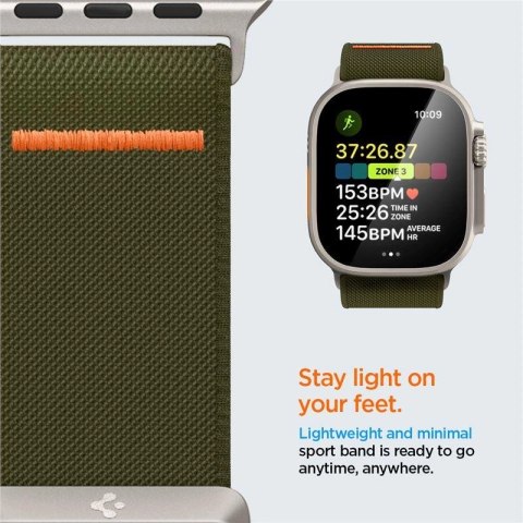 Pasek Spigen Fit Lite Ultra na Apple Watch 4 / 5 / 6 / 7 / 8 / SE / Ultra (42/44/45/49 mm) - zielony Pasek Spigen Fit Lite Ultra na Apple Watch 4 / 5 / 6 / 7 / 8 / SE / Ultra (42/44/45/49 mm) - zielony