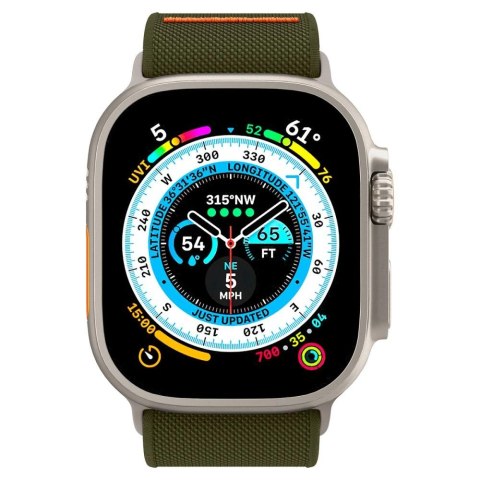 Pasek Spigen Fit Lite Ultra na Apple Watch 4 / 5 / 6 / 7 / 8 / SE / Ultra (42/44/45/49 mm) - zielony Pasek Spigen Fit Lite Ultra na Apple Watch 4 / 5 / 6 / 7 / 8 / SE / Ultra (42/44/45/49 mm) - zielony