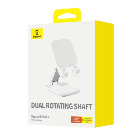 Składany stojak Baseus BS-HP009 Seashell Series na tablet - biały Składany stojak Baseus BS-HP009 Seashell Series na tablet - biały