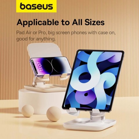 Składany stojak Baseus BS-HP009 Seashell Series na tablet - biały Składany stojak Baseus BS-HP009 Seashell Series na tablet - biały
