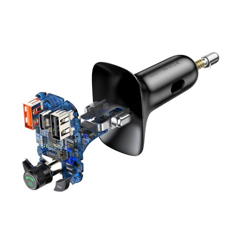 Transmiter Bluetooth / ładowarka do samochodu Baseus S-13 (Overseas Edition) - czarny Transmiter Bluetooth / ładowarka do samochodu Baseus S-13 (Overseas Edition) - czarny
