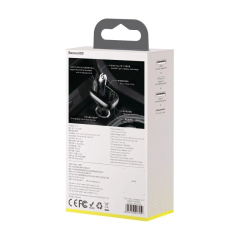 Transmiter Bluetooth / ładowarka do samochodu Baseus S-13 (Overseas Edition) - czarny Transmiter Bluetooth / ładowarka do samochodu Baseus S-13 (Overseas Edition) - czarny