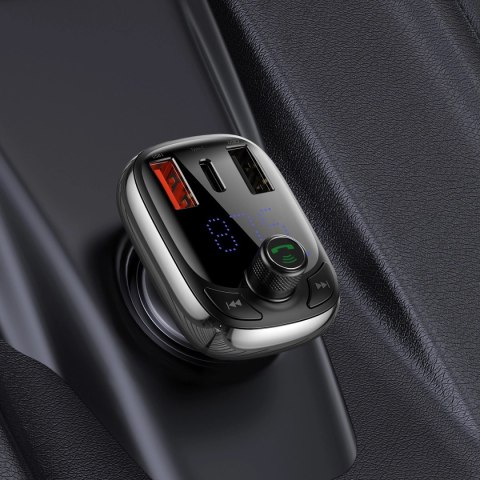 Transmiter Bluetooth / ładowarka do samochodu Baseus S-13 (Overseas Edition) - czarny Transmiter Bluetooth / ładowarka do samochodu Baseus S-13 (Overseas Edition) - czarny