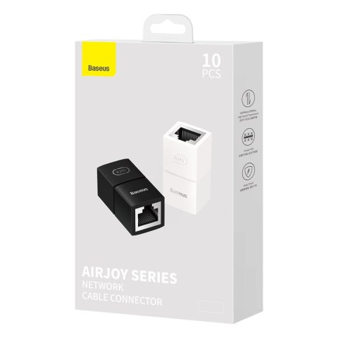 Złączka sieciowa łącznik kabli Ethernet RJ-45 Baseus AirJoy Series 10 szt. - biała Złączka sieciowa łącznik kabli Ethernet RJ-45 Baseus AirJoy Series 10 szt. - biała