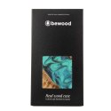 Etui Bewood Unique Turquoise z drewna i żywicy na iPhone 13 Pro - turkusowo-czarne