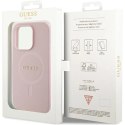 Etui Guess Saffiano MagSafe na iPhone 14 Pro Max - różowe